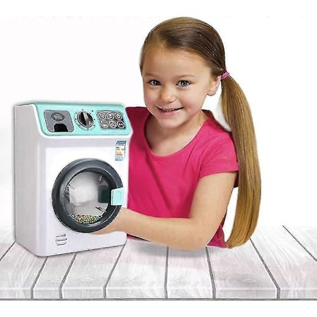 Barnas Leketøy - Realistisk Stort Vaskemaskin Simulering Med Lys & Lyd, Husholdningsapparat, Utdannende Morsom Læringsleke, Lett, Gutter Jenter