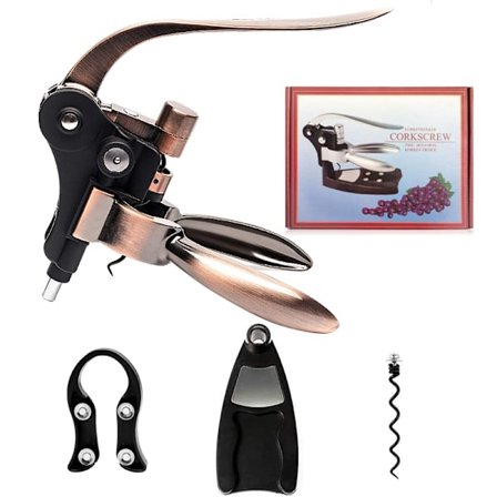 Viinipullonavaaja, ammattimainen korkkiruuvipullonavaaja, manuaalinen vipu, korkkiruuvi ergonomisella vipupumpulla, spiraali, jänis-tyyli, korkkiruuvi