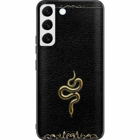 Samsung Galaxy S22 5g Svart Skal Guld Orm