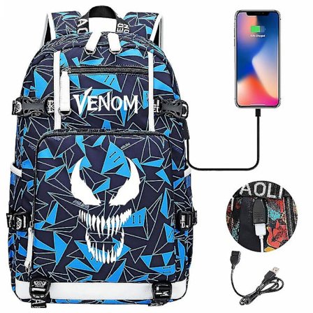 Venom Fashion Tryckt Usb Ungdom Skolväska (2-108)