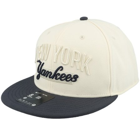 Nike MLB - MLB Beige fitted Caps - New York Yankees Statement Dri-fit Fitted Natural/Blue Fitted @ Hatstore
