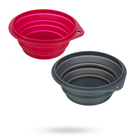 Reiseskål i silikon - for store hunder