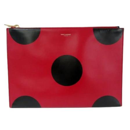 Saint Laurent Vintage Pre-ownedLæderClutches Sort, unisex Vintage Tasker, Størrelse: ONE Size