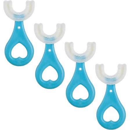 TG 4-pakke U-formet tannbørste for småbarn, barnebørste, babytannbørste