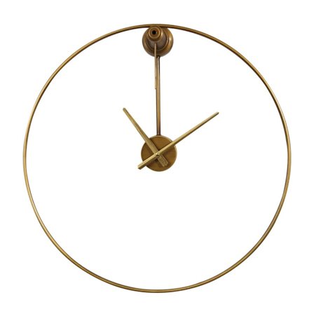 Vægur, Metal, Guld, 60x60x10 cm