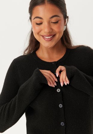 Bubbleroom - Knitted Cardigan - Black - Kläder