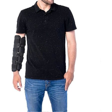 Albuestøtte Skinne, Voksen Arm Albue Immobilisering, Justerbar Albuestøtte Nat (1 stk)