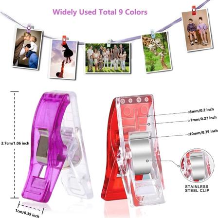 50 stk Syklips, Multifunksjonelle Syklips, DIY-Klips for