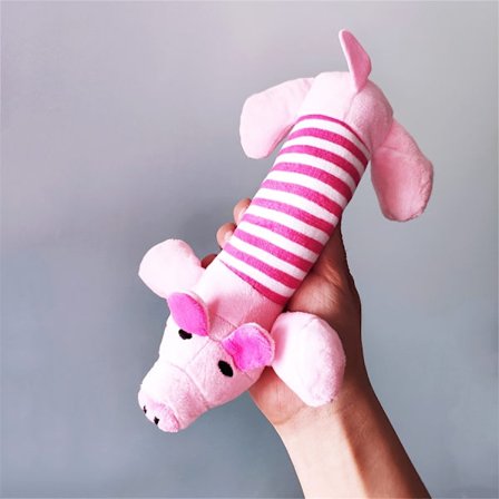 Elefantformet tyggelegetøj til hunde – Holdbart plys, bidefast lydlegetøj til små og mellemstore hunde, indendørs leg og interaktiv gave