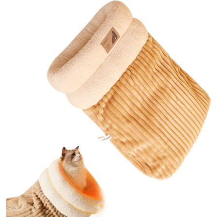 Kattesovesæk Varmt Dyrebed, Blødt og Vaskbart Kosehule til Katte