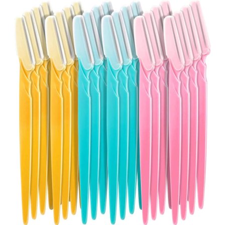 24 Stykker Øyenbrynskniv Ansiktskniv Former Trimmer med Presisjonsdeksel