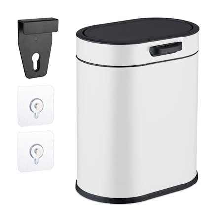 Hængende affaldsspand 5L med push-up låg til køkken/badeværelse
