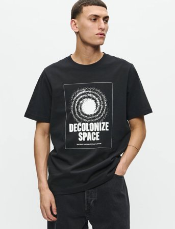 WOOD WOOD Wwbobby Tee Space 25220 - Black - L