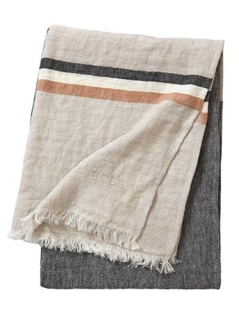 Stripeli Throw Home Textiles Cushions & Blankets Blankets & Throws Beige Boss Home