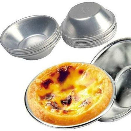 Eggepaiform, 10 stk. fortykket gjenbrukbar eggepaiform Non-Stick kakeform Eggepai Pasteis De Nata Ovn Baking Rund puddingform