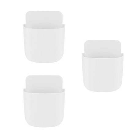 Fjernkontrollholdere Veggmontert, Selvklebende Fjernkontrollholder, Oppbevaring Mobiltelefon TV Fjernkontrollholder, 3 stk. D-