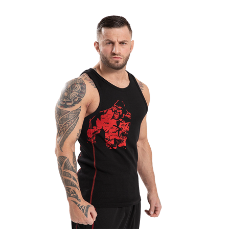 Gorilla Wear Monterey Tank Top, Black/Red