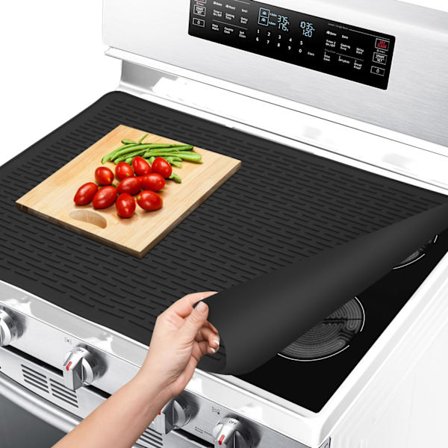 Silikonplattor för elektrisk spis, 28 x 20 tum, silikonspismatta, spisplattsskydd i silikon för extra K