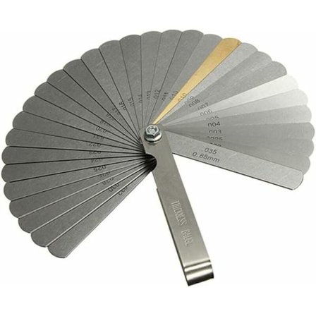 - 32 Blade Stål Tykkelsesmåler - Metrisk & Imperial Dobbelt Markering