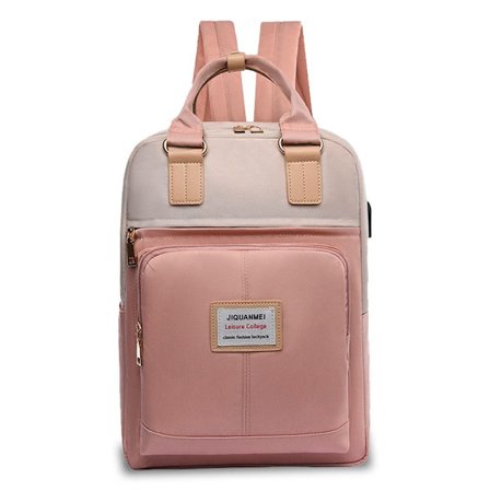 Laptop rygsæk - forretningsrejse computer taske - med USB port pink