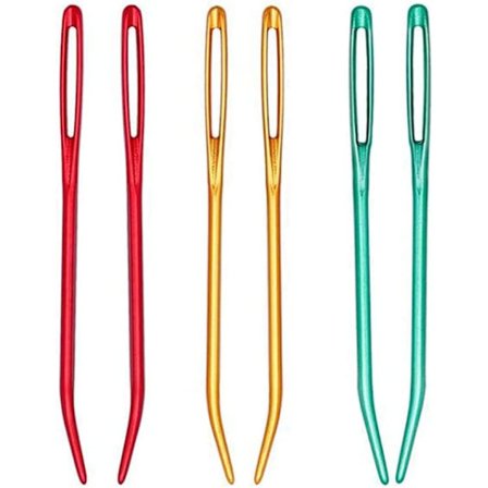 6 kpl Suuret Silmät Tylsä Taivutettu Tapettilanka Neula Neulonta ja