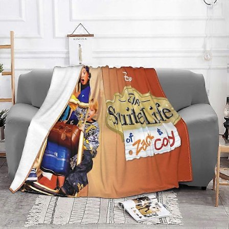 Todelts teppe The Suite Life Of Zack & Cody Egendefinert navn trykt sengeteppe Sofatrekk Reise Campingteppe Julegave