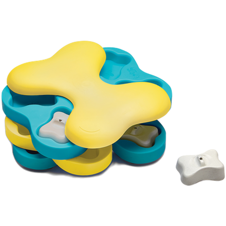 Nina Ottosson - Dog Tornado i plast, nivå 2 (middels nivå) Blå 23,5 x 18 x 7 cm - Hund - Hundeleker & spill - Aktivering & hundespill - ZOO.no