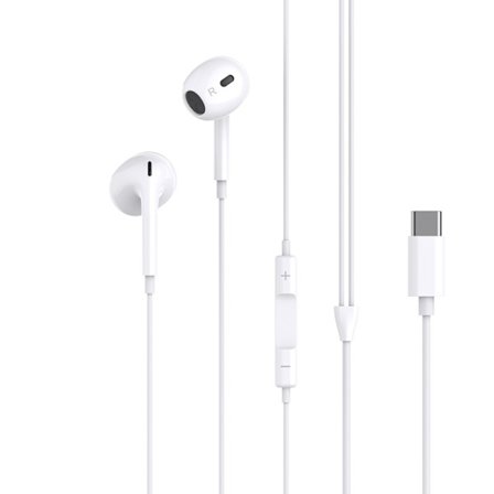 För iPhone 17/16/15 kompatibla USB-C In-Ear Hörlurar med Mikrofon EarPods