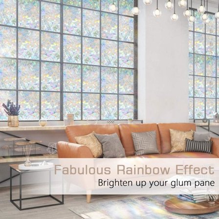 *Sähköstaattinen ikkunakalvo sateenkaariefekti, koristeellinen anti-peek Wi*