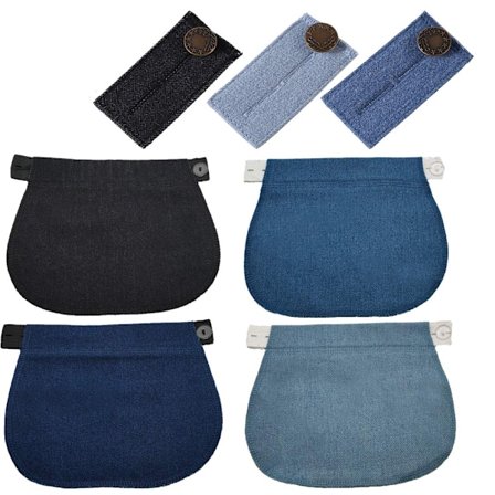 7 stk. Graviditets Elastiske Bukser Knapper Forlængere Justerbar Talje