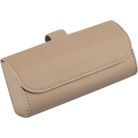Bil Solskærm Solbriller Case Clip Bil Solbriller Holder BEIGE