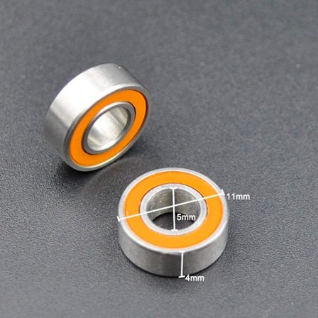 2 st Hybrid Keramiska Lager Rostfritt Stål Bait Casting Fiskerullar SMR115 5X11X4mm Lager