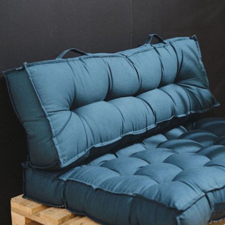 Dossier för palett "Spirit Garden" i bomull - Blå Kanar - L 120 x P 40 cm