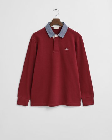 GANT Herren Heavy Rugger mit Chambray-Kragen (XXXL) Rot