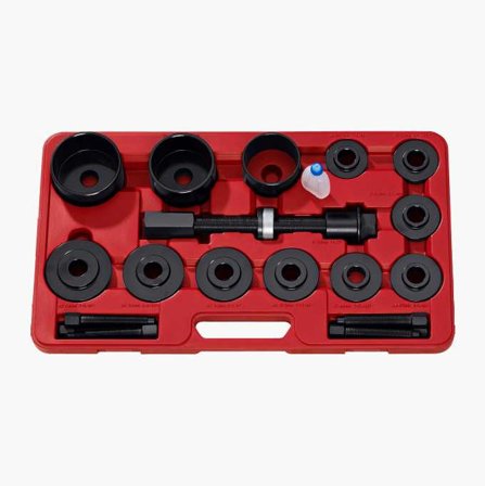 Biltema - Verktøysett for Forhjulslager - Montering/Demontering av Nav og Hjullager uten Demontering av Styrespindel og Fjærben - Leveres i 