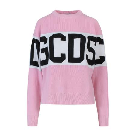 Gcds, Knitwear Cc 22W38S000 Różowy, Kobieta, Rozmiar: M