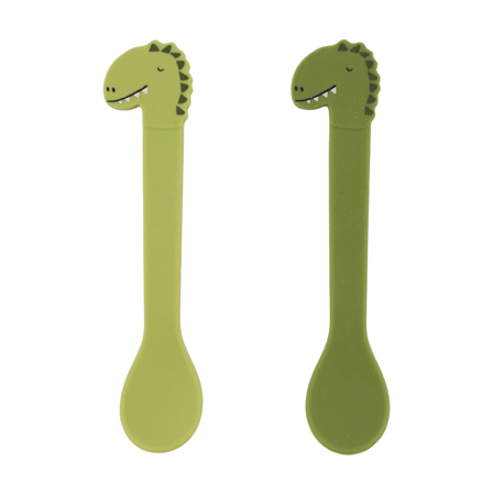 Trixie Skjeer i silikon Mr. Dino, Grønn, 2 stk.