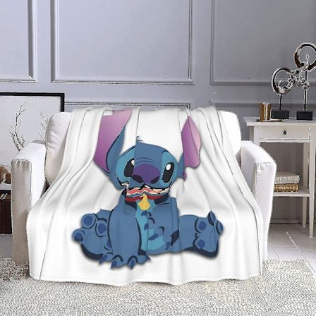 Lilo & Stitch 2 - Peitto Aikuisten ja Lasten Kotiin, Majoitustiloihin, Heittopeitto, Pehmeä ja Lämmin Peitto -y135 Väri: 50x40in 125x100cm