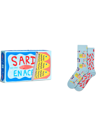 Happy Socks 2-Pack Sardines Gift Set Strumpor Unisex Blå 41-46