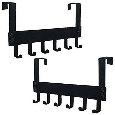 Dørkroge til over døren - 2 pakker over dørkroge, 6 kroge robuste metalkroge til over døren