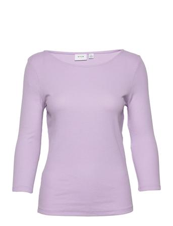 Viribbo Boat Neck 3/4 Top/Lc Purple Vila