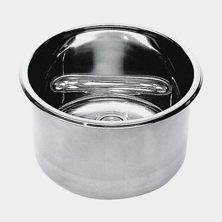 Fregadero barco, redondo, Ø330 mm, acero inoxidable, plata