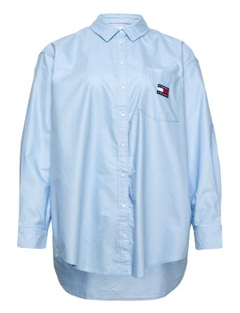 Tjw Crv Badge Boyfriend Shirt Pitkähihainen Paita Sininen Tommy Jeans