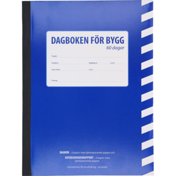 Byggedagbok A4 60 Dager