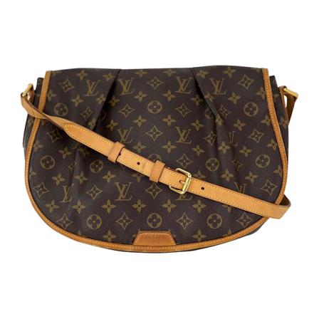 Louis Vuitton Vintage, Pre-owned Messenger Menilmontant Mm Monogram Crossbody Shoulder Bag C113 Bruin, Dames, Maat:ONE Size
