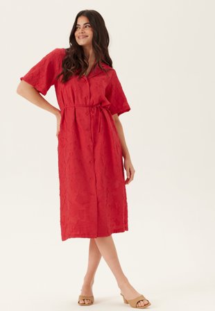 Object Collectors Item - Objada Suki 2/4 LO MIDI DRESS - Poinsettia