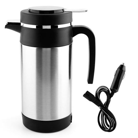 1000ml Rustfritt Stål Bil Elektrisk Vannkoker Kaffe Te Termos Vann Varmekopp 12V