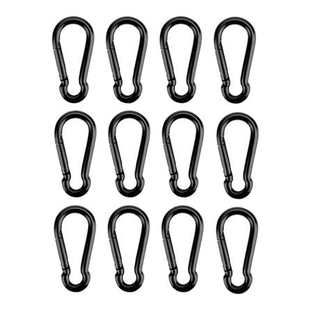 12 stk. fjederbelastede karabinhager - M4 1,57" kraftig snap