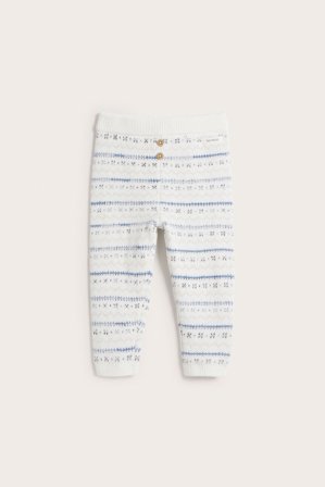 Newbie | Legginsy z żakardowej dzianiny | Offwhite