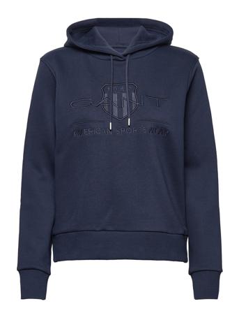 Reg Tonal Shield Hoodie Huppari Sininen GANT